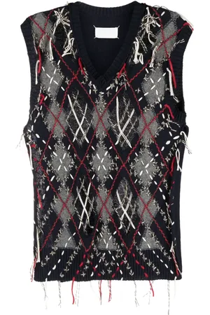 Maison Margiela Chaleco tejido de intarsia