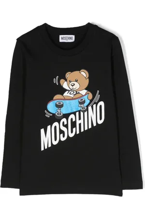 Moschino Playera manga larga con logo estampado