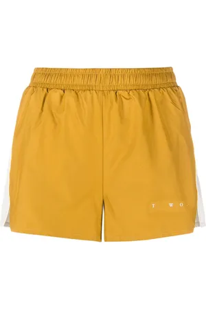 There Was One Shorts con diseño color block