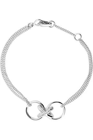 TANE México 1942 Pulsera X en plata de ley con diamante