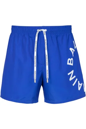 Balmain Shorts de playa con logo estampado
