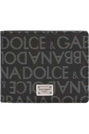 Dolce & Gabbana Cartera plegable con logo en jacquard