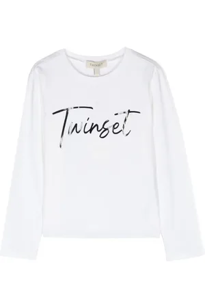 Twin-Set Playera manga larga con logo estampado