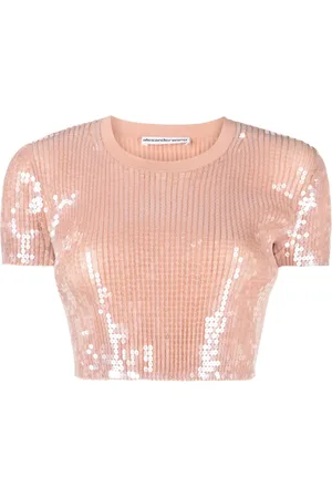 Alexander Wang Playera con detalles de lentejuelas