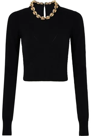 Paco rabanne Top tejido de canalé con cadena