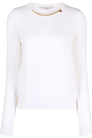 Stella McCartney Suéter con cuello redondo y detalle de cadena
