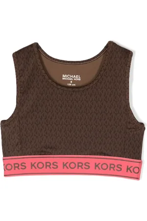 Michael Kors Top corto con monograma estampado