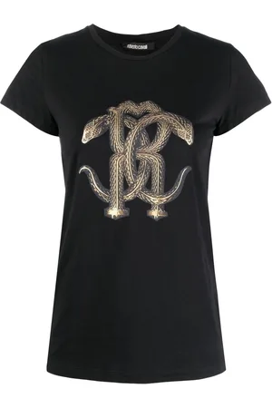Roberto Cavalli Playera con motivo Mirror Snake