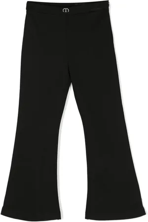 Twin-Set Pantalones acampanados con placa del logo