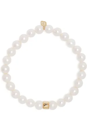 Sydney Evan Pulsera Marquise Rondelle en oro amarillo de 14kt con perla