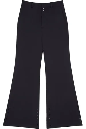 Maison Margiela Pantalones acampanados con tiro alto