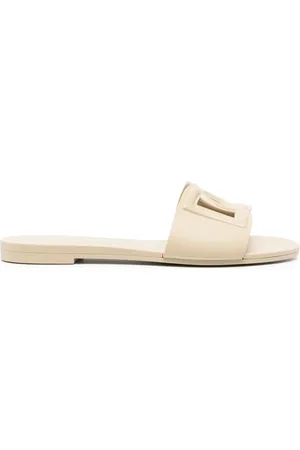 Dolce & Gabbana Sandalias Bianca con logo DG