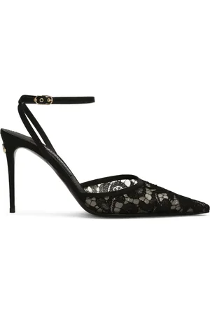 Dolce & Gabbana Zapatillas con letras del logo y panel de encaje