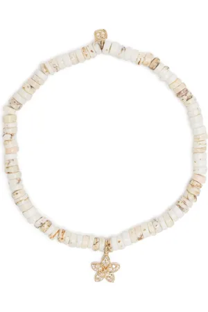 Sydney Evan Pulsera en oro amarillo de 14kt con diamantes y turquesa