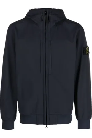 Stone Island Chamarra con cierre y parche de logo