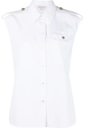 Alexander McQueen Camisa sin mangas con bolsillo militar