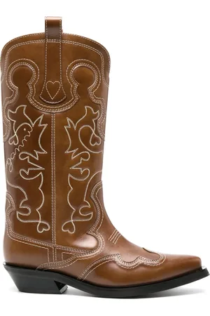Ganni Botas de media pierna estilo western