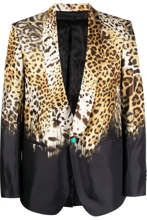 Roberto Cavalli Blazer con estampado de leopardo