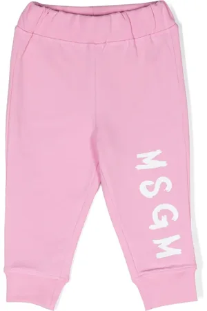 Msgm Pants con logo estampado