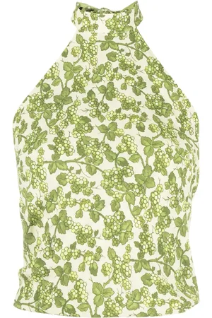 Etro Top con estampado floral y cuello halter