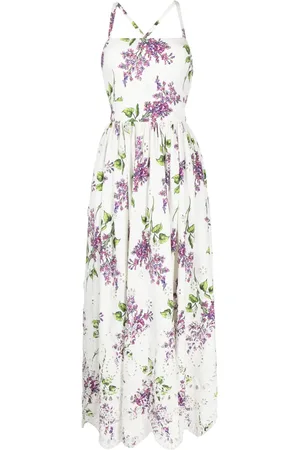 Elie saab Vestido midi Cady con estampado floral