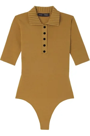 Proenza Schouler Body con cuello polo de manga corta
