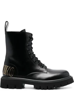 Moschino Botines con logo en relieve