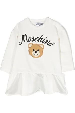 Moschino Vestido acampanado con logo bordado