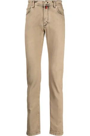 Kiton Jeans slim con parche del logo