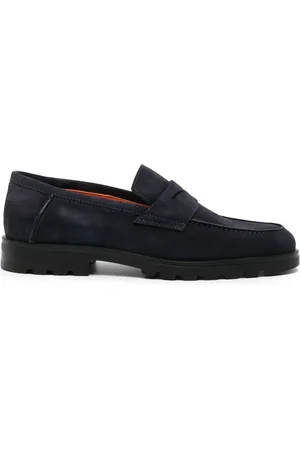 santoni Mocasines penny con puntera de almendra