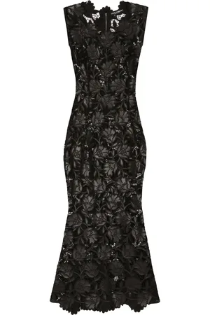 Dolce & Gabbana Vestido midi con encaje floral