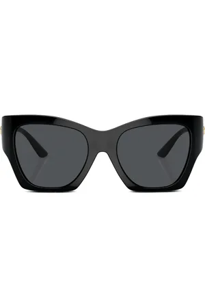 VERSACE Lentes de sol con armazón cat eye y placa del logo
