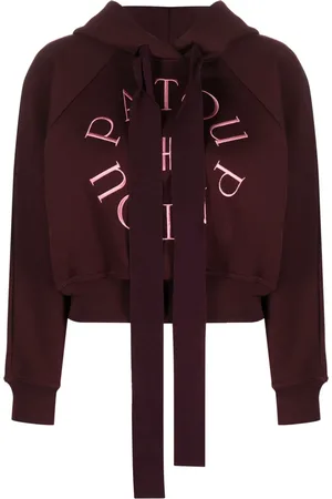Patou Hoodie corta con logo bordado