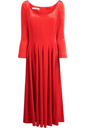 Serafini Vestido midi manga larga