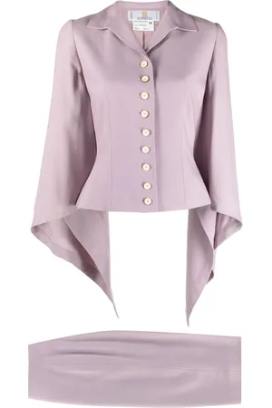 Givenchy Traje de falda drapeada 1990-2000