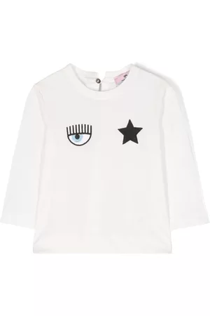Chiara Ferragni Playera Eyelike manga larga