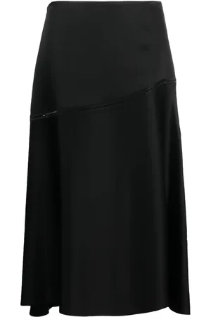 Jil Sander Falda midi con diseño acampanado