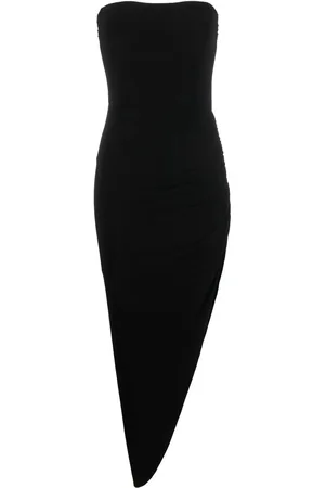 Norma Kamali Vestido strapless asimétrico