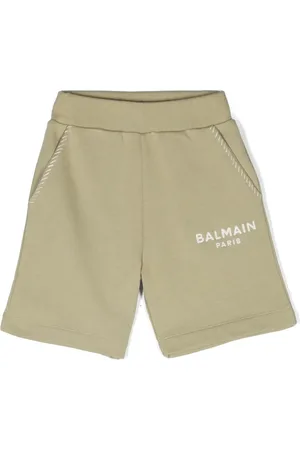 Balmain Bermudas con logo bordado