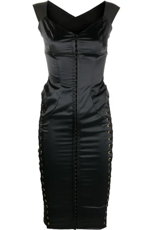 MURMUR Vestido estilo corset de satén