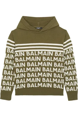 Balmain Hoodie tejida con logo