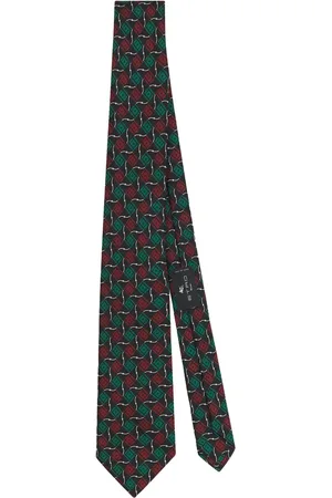 Etro Corbata de seda con motivo geométrico