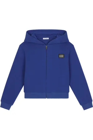Dolce & Gabbana Hoodie con placa del logo y cierre
