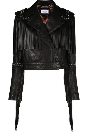 Philipp Plein Chamarra corta con flecos
