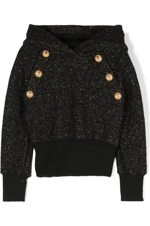Balmain Hoodie con detalle de glitter