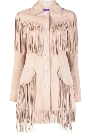 Philipp Plein Sobrecamisa de gamuza oversize con flecos