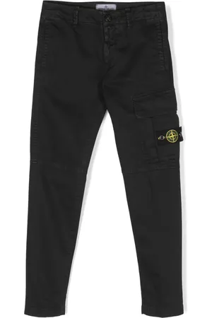 Stone Island Pantalones rectos con parche Compass