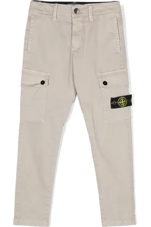 Stone Island Pantalones slim con distintivo Compass