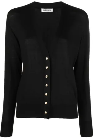 Jil Sander Cárdigan de tejido fino con cuello en V