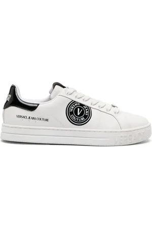 VERSACE Tenis bajos con parche del logo